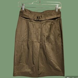 Banana Republic Elegant Khaki Colored Belted Women's Skirt Size 0